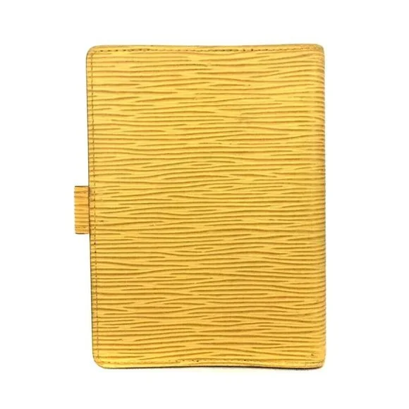 161074G V Louis Vuitton Notebook Cover Agenda PM Yellow Epi Leather - Picture 4 of 8